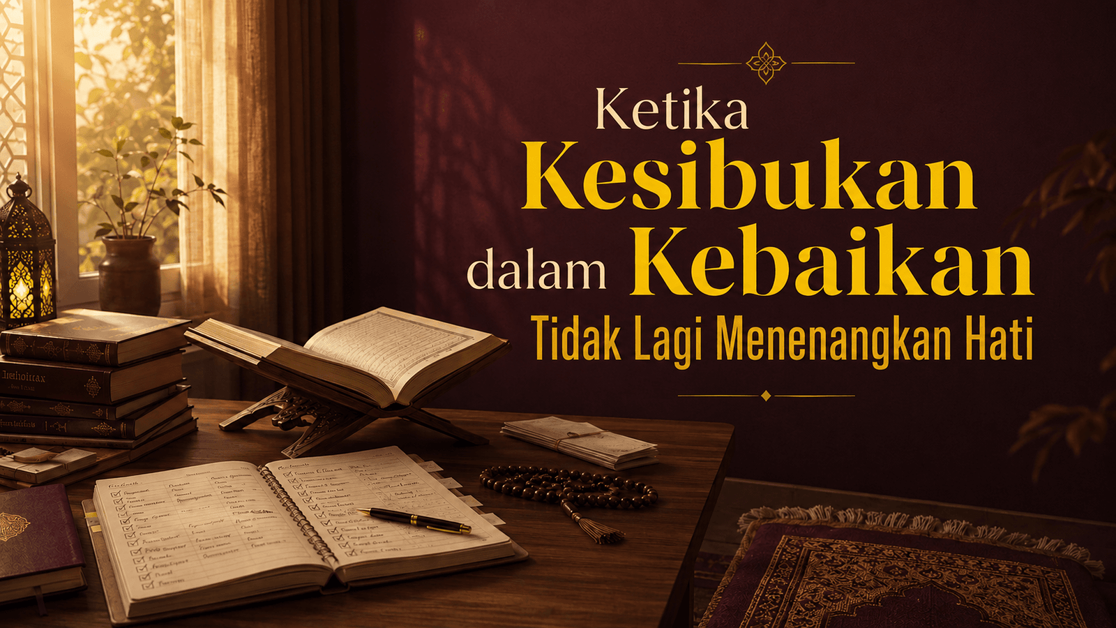 Kebaikan tidak membawa ketenangan
